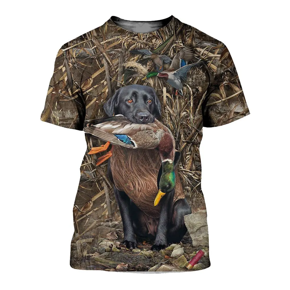 0-Camouflage Jungle Hunting Duck 3D Print T-Shirt Fashion Summer Casual Men's t shirt Funny Women Tee Streetwear Harajuku Clothing (4)