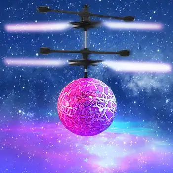 

Mini Flashing Crystal Ball Hand Suspension Helicopter Aircraft Lighting Colorful LED Flashing For Kids' Toy