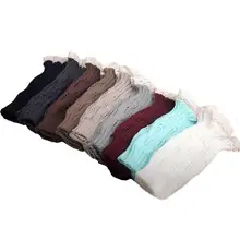 Горячая Мода гетры женские вязаные крючком кружева отделка верхние Манжеты гетры зимние носки под сапожки гетры