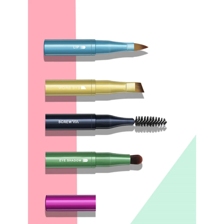 

4 in1 Makeup Brushes Set Eyeshadow Foundation Powder Blending Eyeliner Eyelash Lip Make Up Brush Cosmetics Beauty Tools