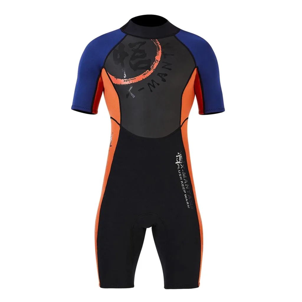 Adult's Men's 3mm Neoprene Shorty Wetsuit Diving Suit Jumpsuit - UV Sun Protection, Back Zipper - Select Sizes