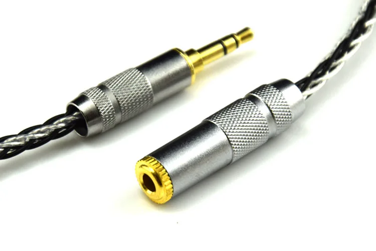 Hifi 3 5mm Audio Extension Cord High Quality Silver plated 3 5mm Stereo Male to Female Headphone Cable