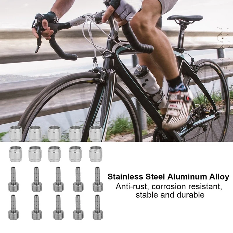 

10 Set Brake Hose Insert Bike Hydraulic Disc Brake Hose Olive and Connector Insert for AVID SRAM Brake Replacement Part