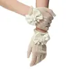 Long gloves for Elsa girls princess gloves girls wedding dress glove with bow costume accessories satin gloves birthday gift ► Photo 2/6