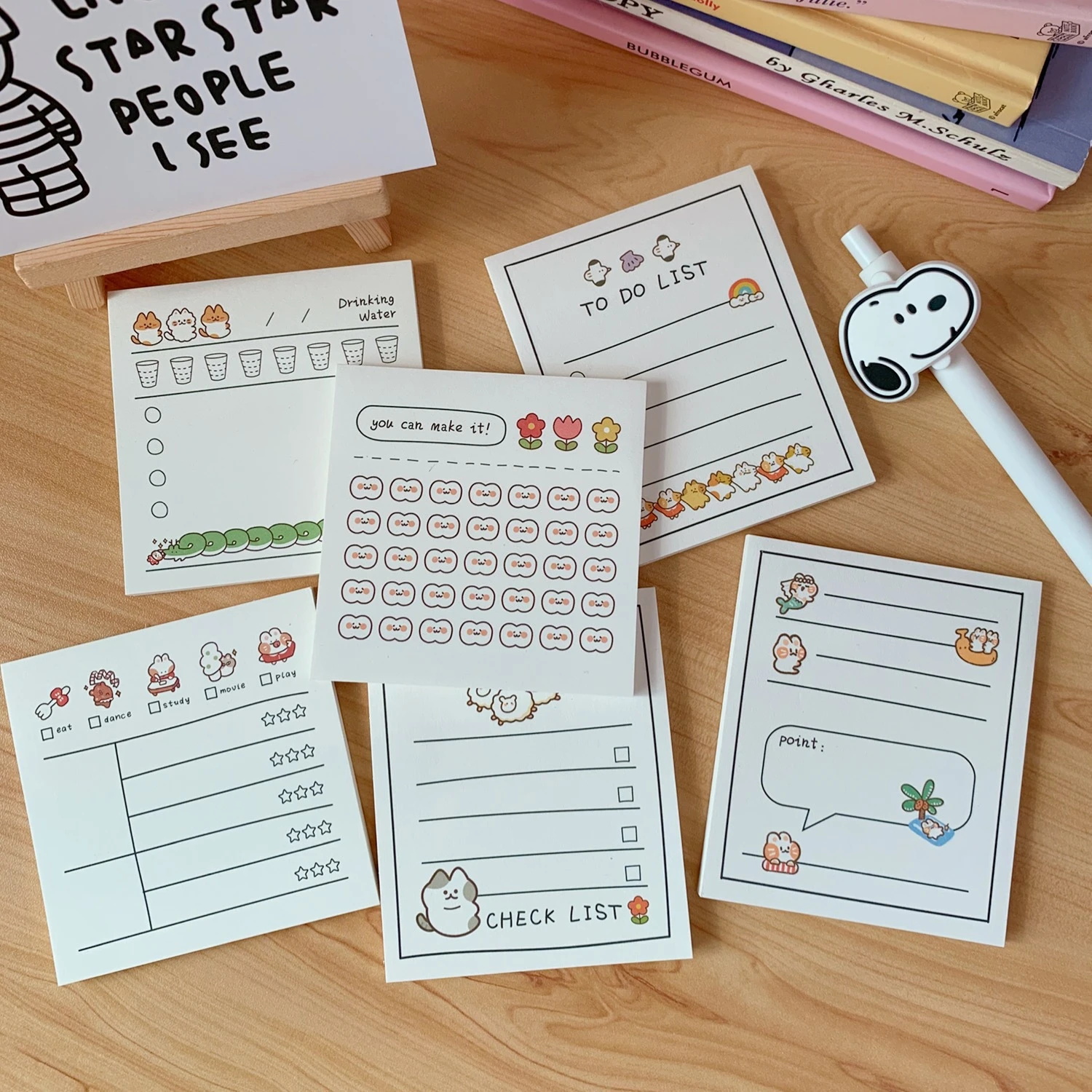 2020 New Cute Memo Pad Cartoon To do List Monthly Plan Kawaii Sticky Notes  Notepads Stationery School Office Supplies|Giấy Dán Nhớ| - AliExpress
