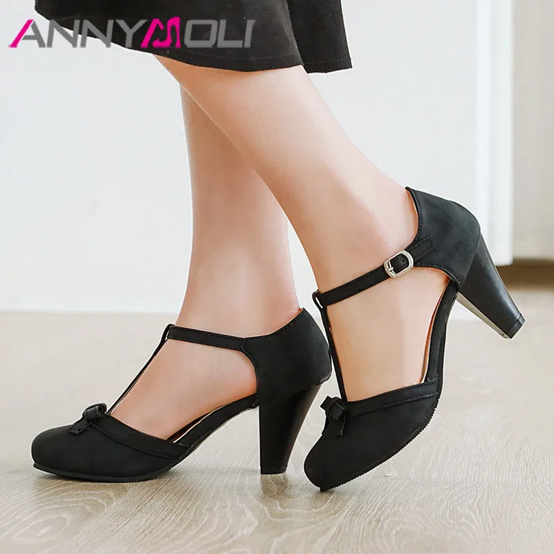 Meotina/женские туфли лодочки на высоком каблуке шпильке с Т образным ремешком и