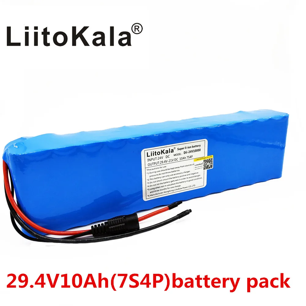 

Liitokala DC 24V 10ah 18650 Battery lithium battery 29.4V Electric Bicycle moped /electric/lithium ion battery pack