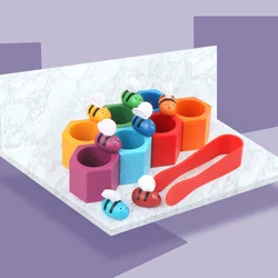 Jeu en bois pour l'éducation précoce des enfants, jeu de ruche pour garçons et filles, reconnaissance des couleurs, main et œil, Coordination Parent enfant 