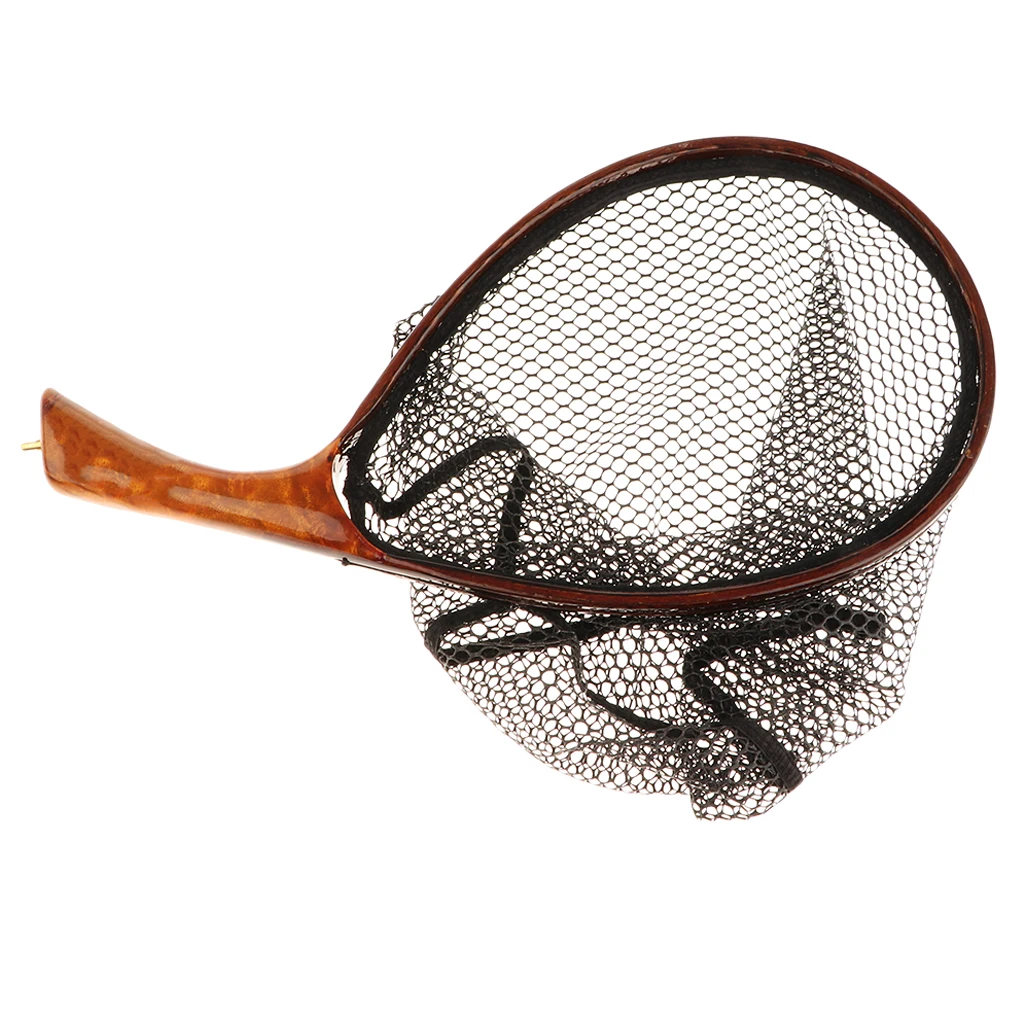 

Mesh Trout Net Fly Fishing Net Nylon Mesh Wood Handle Trout Net Fly Fishing Net Hand Nets