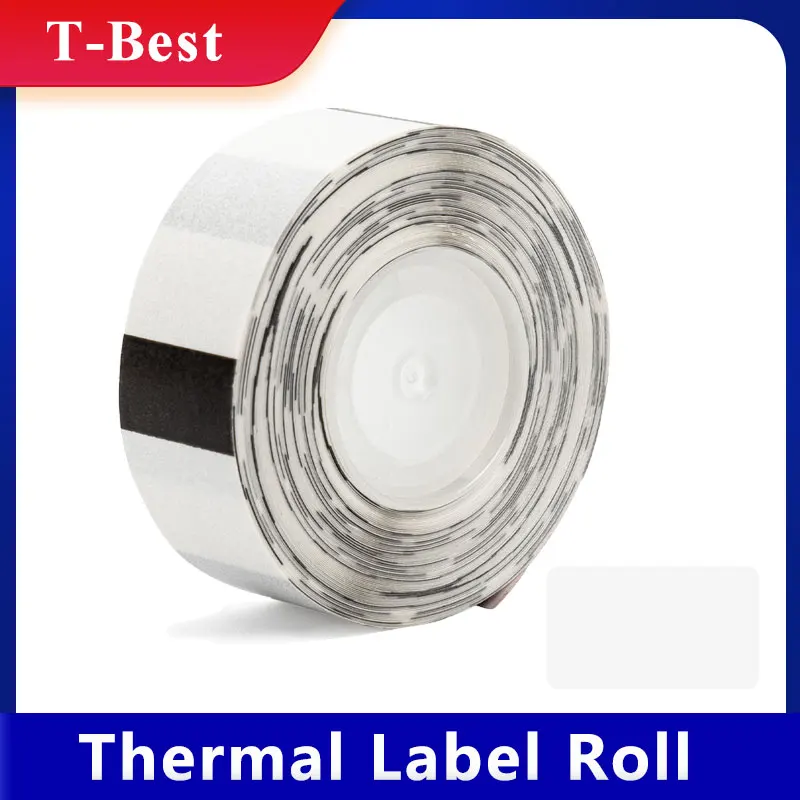 Aibecy-rollo de papel adhesivo térmico transparente para impresora, rollo de 14x25mm, 250 hojas/rollo para phoemo D30