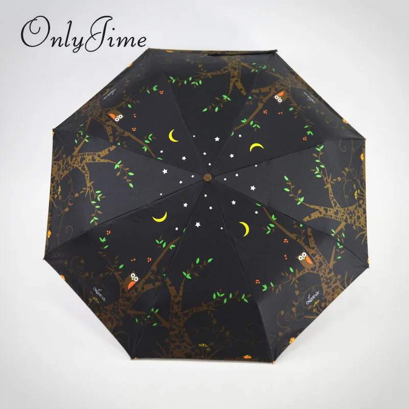 Только Jime Сова Лебедь детский автоматический зонт креативный складной зонт от солнца анти-УФ Защита богиня свежий зонт