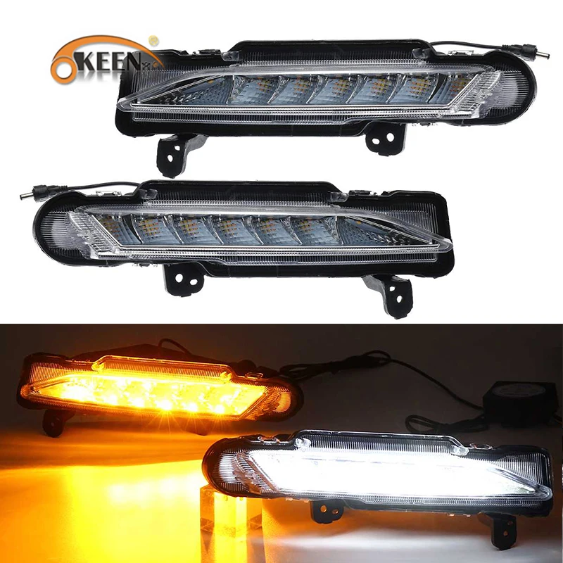 

2pcs High Quality DRL For Toyota Yaris 2017 2018 2019 LED Daytime Running Light Led Rear Bumper Light Brake Lights Tail light