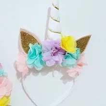 Ободок с единорогом; Новогодняя повязка на голову; новогодний аксессуар с единорогом