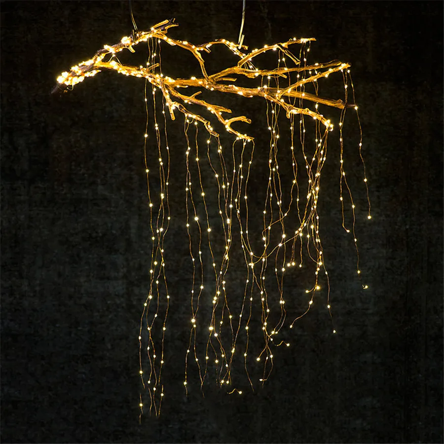 Solar String Lights Outdoor 10 Strands 200 LEDs Waterproof Twinkle Starry Light Waterfall Vine Branch Light For Garden Christmas white fairy lights