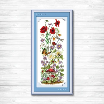 

Welcome the Spring diy decor flowers painting Counted Print on canvas DMC 11CT 14CT Cross Stitch kits Needlework Sets embroidery