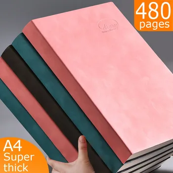 Notebook A4 addensato grande griglia aziendale griglia vuota diario libro studente universitario blocco note in morbida pelle libro spesso