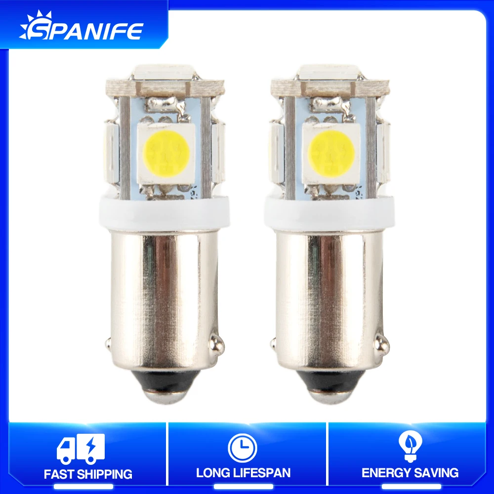 Spanife 2 шт. T11 T4W BA9S 5050 5-SMD светодиодсветодиодный купольные лампы для салона
