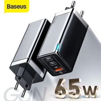 

Baseus GaN PD 3.0 Fast USB Charger For iPhone 11 Pro Max Support AFC FCP SCP QC 3.0 For Samsung S10 Plus 65W Quick USB Charger