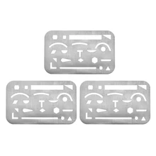 uxcell Erasing Shield 21 Patterns Stainless Steel Drawing Template 3pcs