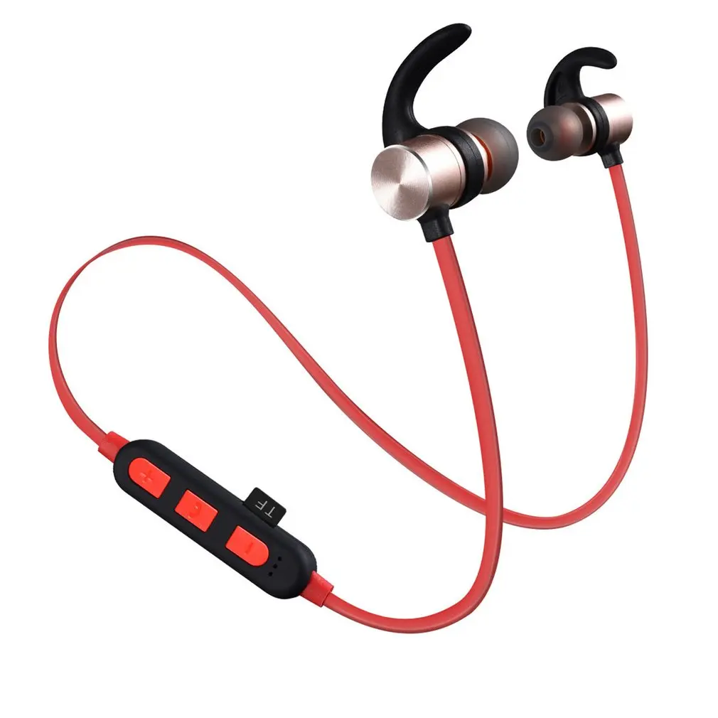 Черный XT-10 спортивные стерео bluetooth наушники магнитные наушники в ухо наушники Голосовое управление шумоподавление с Micropho - Цвет: Черный