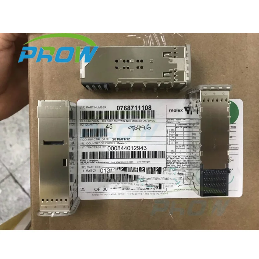 

1 piece 0768711108 768711108 76871-1108 2*1 QSFP ASSY moIex connector Prow socket