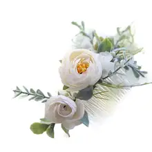 Новое поступление Цветочная корона зеленый головной убор Свадебные украшения для невесты корона(голова-расческа