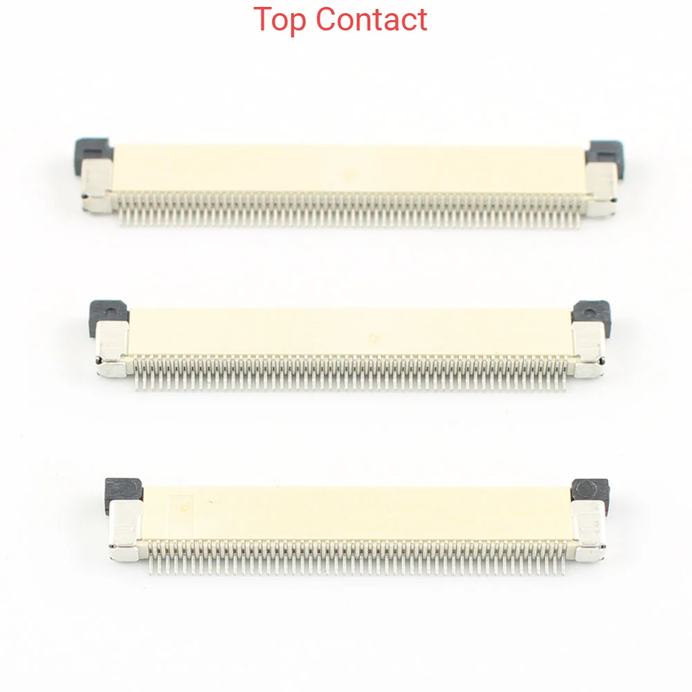 FPC FFC 0.5mm Pitch 50 54 60 Pin Drawer Flat Cable Connector Socket Top / Bottom Contacts 2