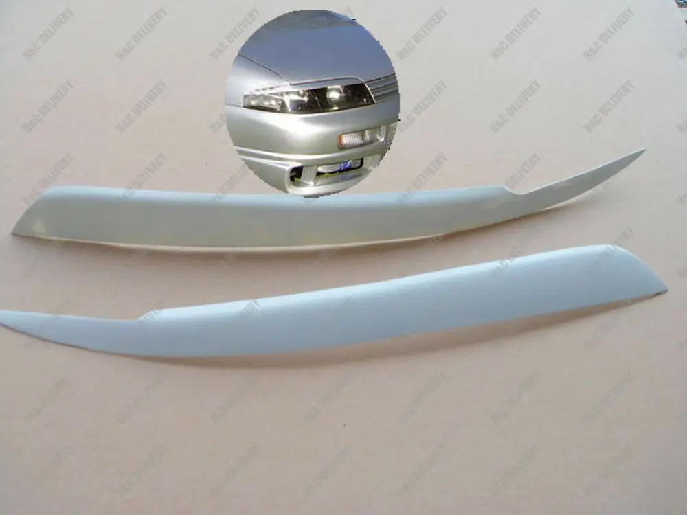 

Unpainted Fiberglass Headlight Eyebrows Eyelids for Nissan Skyline R33 GTR