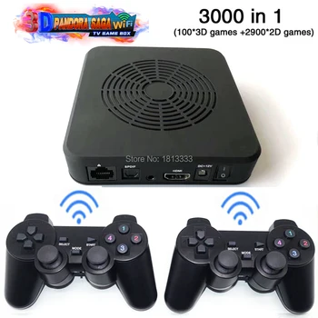 

3D Pandora Sega Box 3000 in 1 Gamebox 2 Players Wired Gamepad and Wireless Gamepad Joypad HD TV Arcade game box WIFI Networking