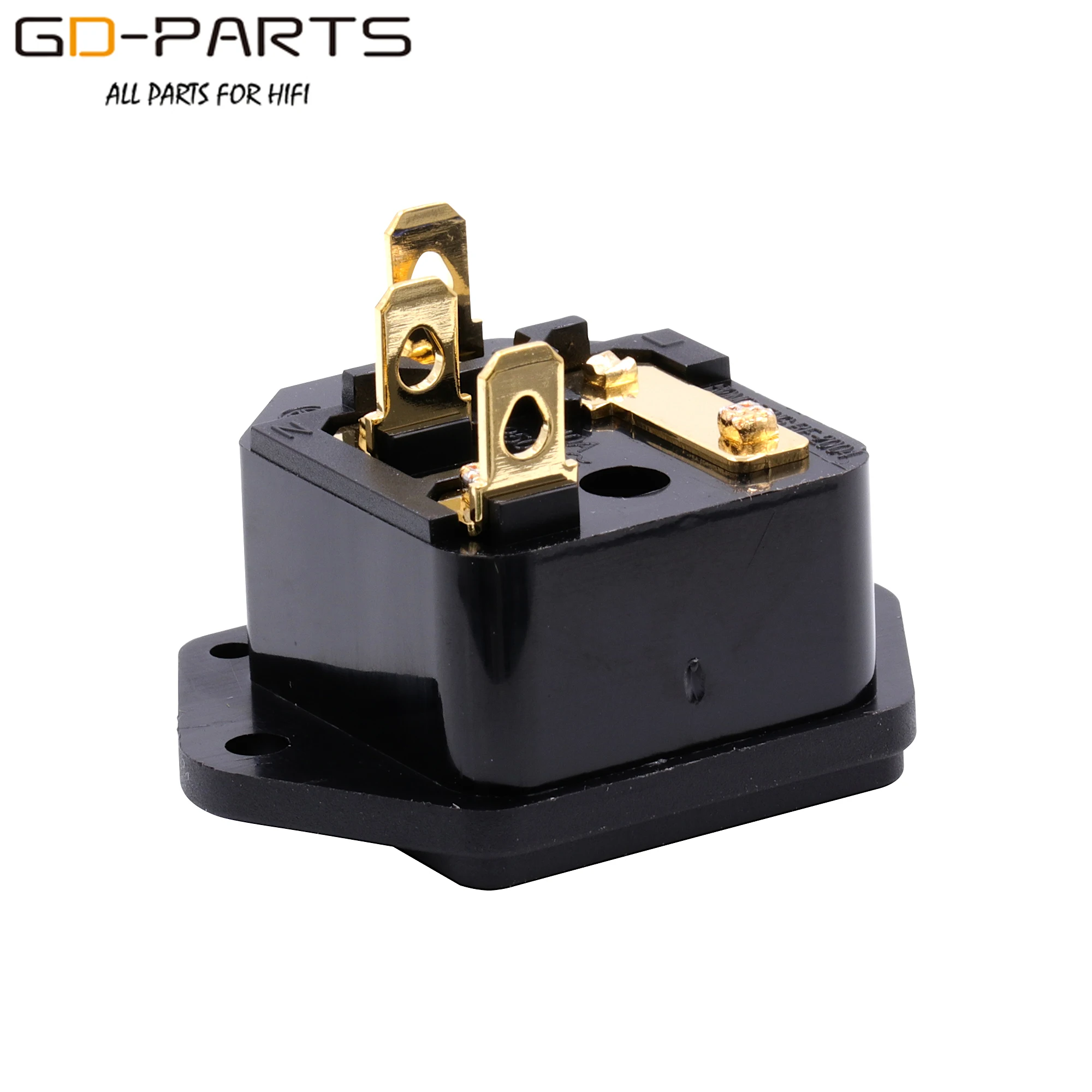 Tomada de Alimentação Macho com Suporte do Fusível Banhado a Ouro Nova Marca Original Furutech ca Iec320-1 C14 Ródio 10a 250 v 1 pc Fi-03 Mod. 1436226 - Image 3
