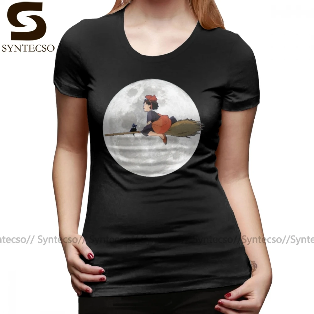 

Japanese Cartoon T-Shirt Kiki S Delivery Service 1989 T Shirt White Kawaii Women tshirt Summer Cotton XL Ladies Tee Shirt