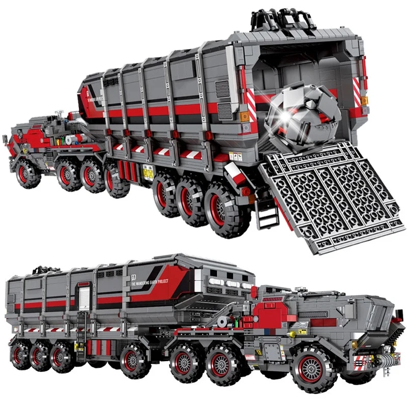 City Wandering Earth Carrier Car Building Blocks High-Tech Military Tank Cargo Van Transport Truck Bricks Kids Toys | Игрушки и хобби