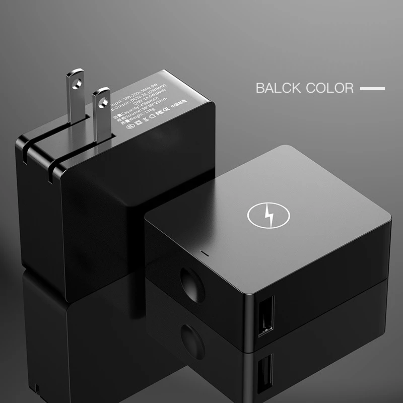 Черный Xiaomi бренд 3в1 мини банк питания QI беспроводной банк питания USB портативное зарядное устройство Внешний аккумулятор для Xiaomi Iphone huawei зарядное устройство - Цвет: Черный