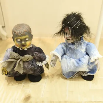 

Halloween Party Terrorist Decorations Voice Controlled Luminous Ghost Child Walking Bareheaded Ghost