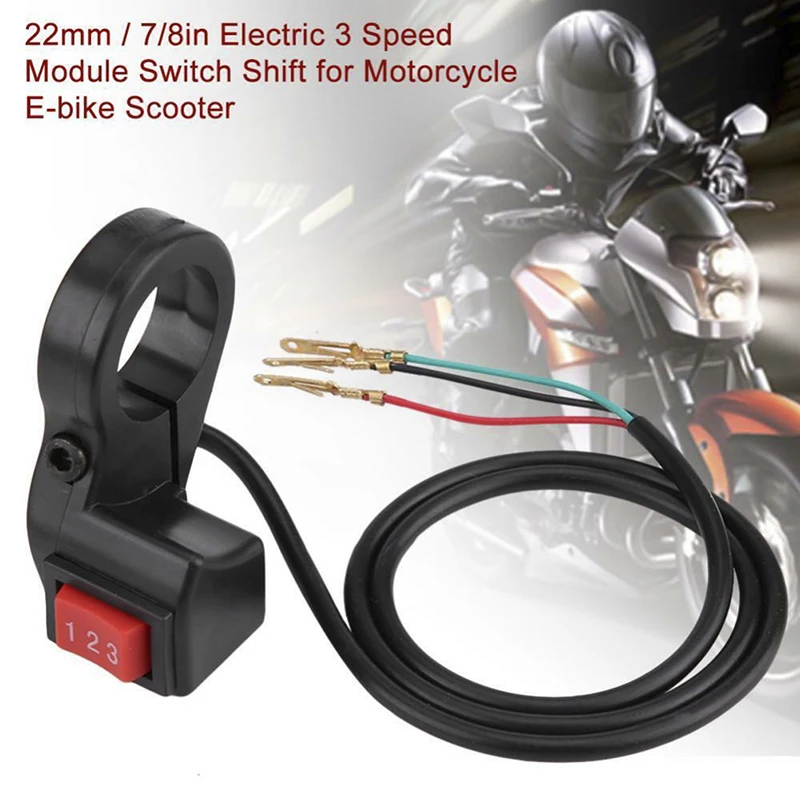 

New 22mm 7/8in Electric 3 Speed Module Handlebar Switch Shift for Motorcycle Scooter Motorcycle Switch
