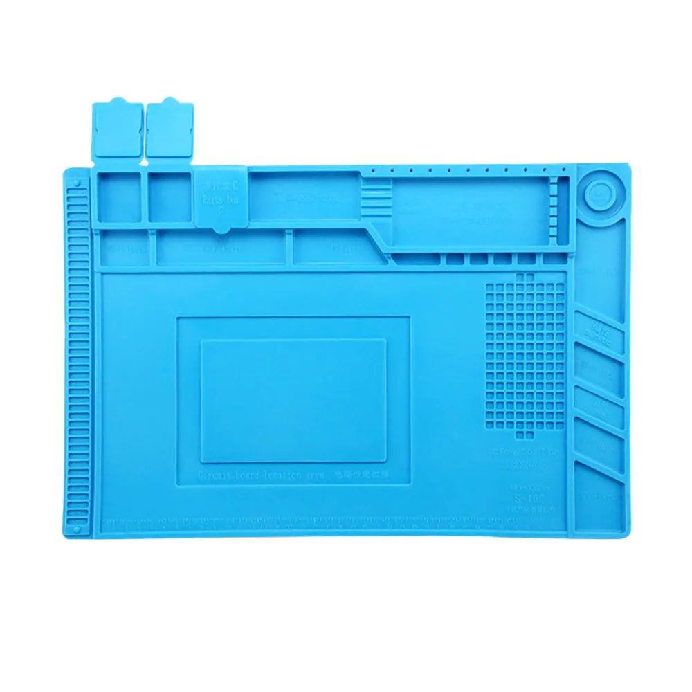 

Heat-resistant Silicone Pad Mat For Mobile Phone Repair Tool High Quality Anti Static with Magnetic Parts Grids