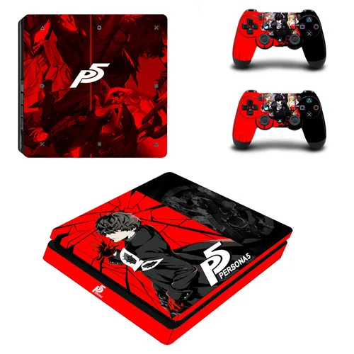 P4SQB0353 Persona 5 полное покрытие лицевые панели PS4 тонкая кожа Наклейка для playstation 4 консоль и контроллер PS4 тонкая кожа стикер винил - Цвет: P4SQB0353