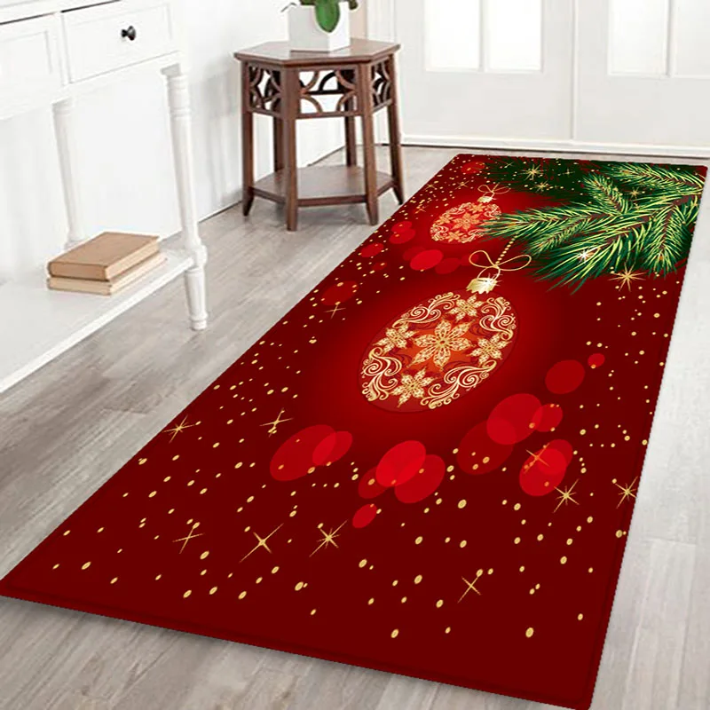 Christmas mat c Рождественский коврик, Рождественский праздничный коврик, рождественские вечерние коврики, домашние фланелевые Нескользящие впитывающие мягкие коврики - Цвет: Christmas mat c