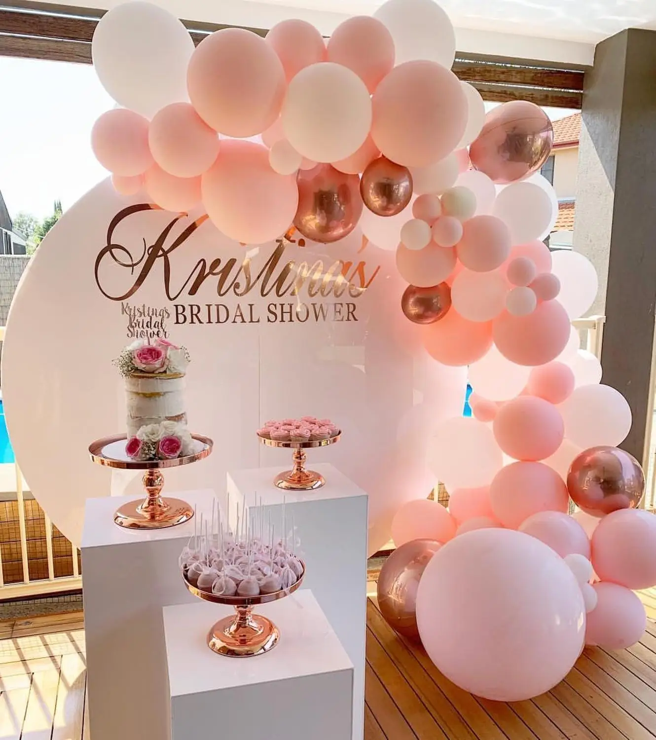 bridal shower 72pcs/set Pink Balloon Arch Kit Latex Balloons Garland Wedding Birthday Party Balloons Bridal Shower Supplies Backdrop Decor - Цвет: bridal shower