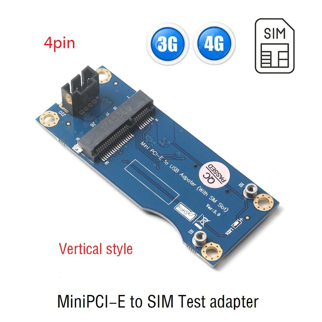 Мини PCI-E к USB с sim-картой адаптер для 3g 4G USIM карты WWAN/LTE gps модуль горизонтальный разъем Слот для настольного ноутбука