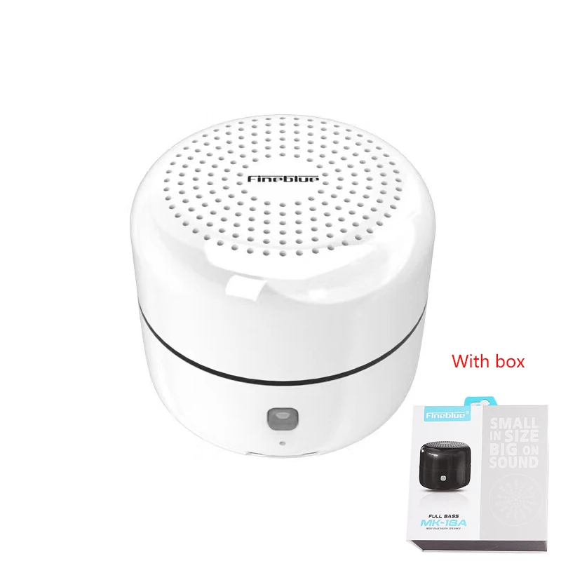 White with box FineBlue MK-18 Мини Bluetooth динамик туры беспроводной стерео бас музыкальный динамик IPX6 Водонепроницаемый портативный громкий динамик громкой связи на - Цвет: White with box