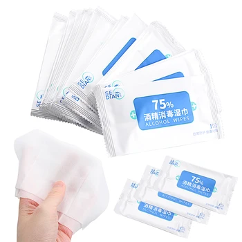 

100pcs Alcohol Wet Wipes Pads Antiseptic Cleansing wipe Disinfection Sterilization Swabs Health Care Home Disinfection Pads