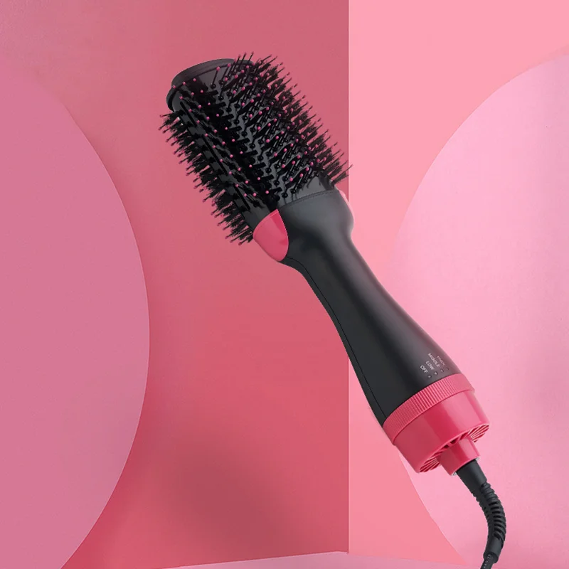One Step Hair Dryer and Volumizer ManKami Salon Hot Air Paddle Styling Brush Hair Straightener Curling Iron comb salon 2 in 1