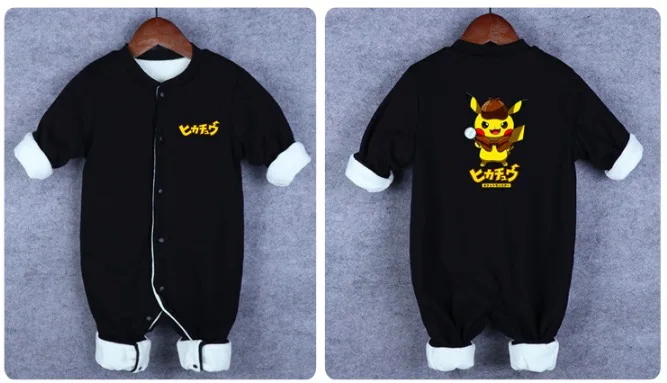 Pikachu Cos Luffy Ironman/зимние утепленные комбинезоны; хлопковые комбинезоны для маленьких мальчиков и девочек; Детский костюм; комбинезоны; теплая одежда; SA2180