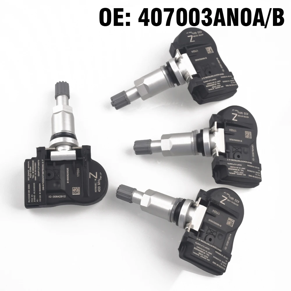 4 шт. Автомобильный датчик давления в шинах TPMS 40700-3AN0A для Nissan Sentra Maxima Altima 2012 2013 Versa Note Frontier