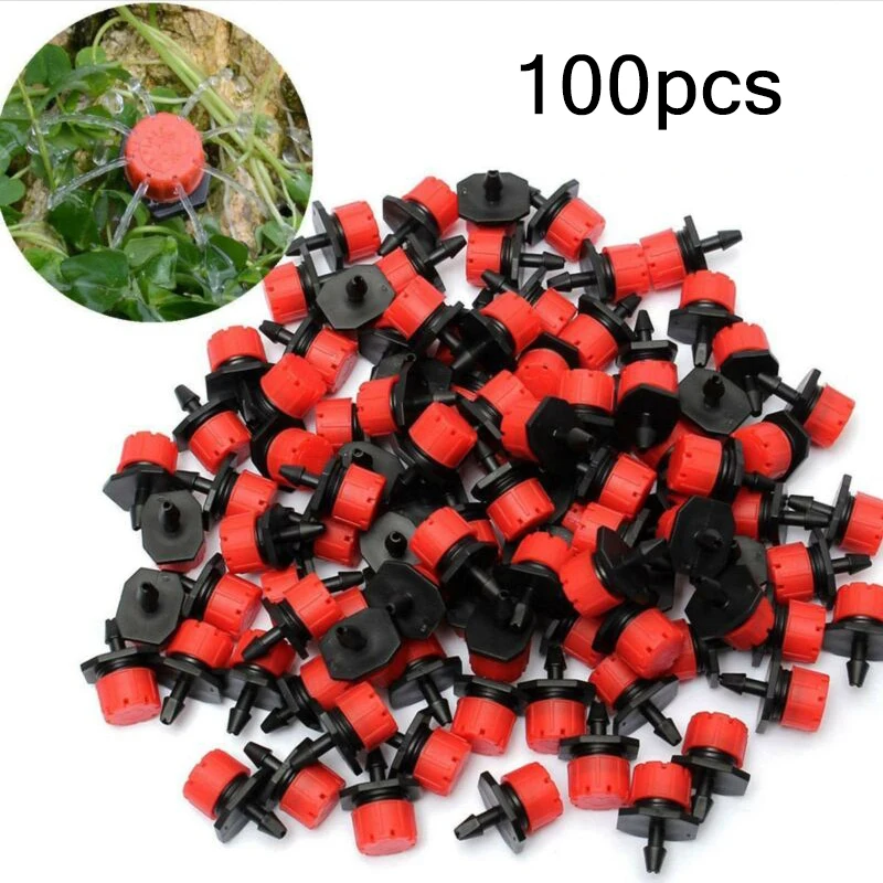 50/100PCS Garden Irrigation Misting Micro Flow Dripper Water Drip Head Hose PP