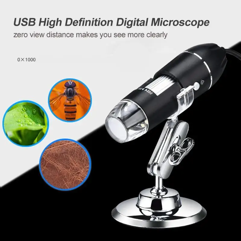 

1080P WIFI Digital Microscope 1000x Magnifier Camera Endoscope 8 LED With Stand for Android ios for iPhone iPad New