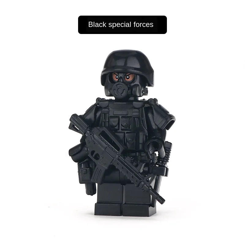 

City Building Blocks MOC Assembled Police Special Forces Small Building Block Toys for Children