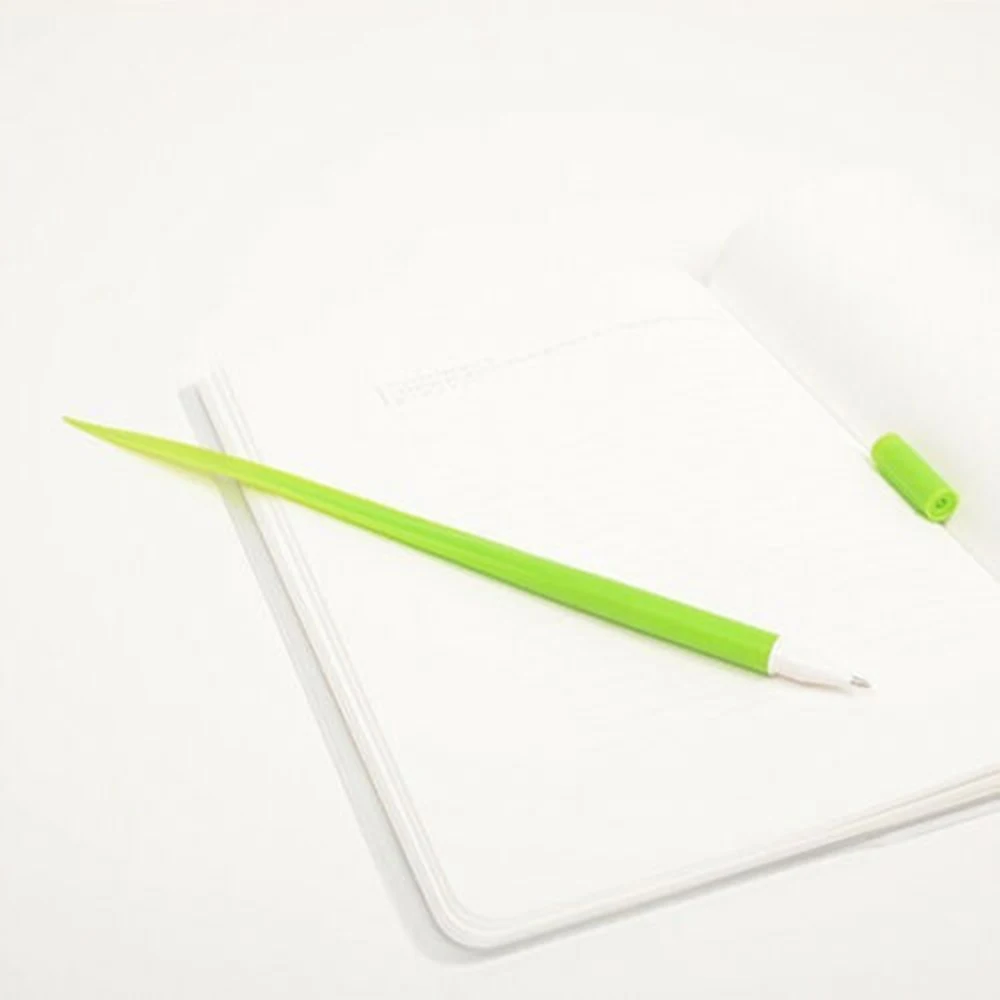 12 шт./компл. Шариковая ручка Шариковая Grassblade дизайн шариковая кремния травяной лист ручка 0,38 мм практичный экономически эффективным Креативный дизайн