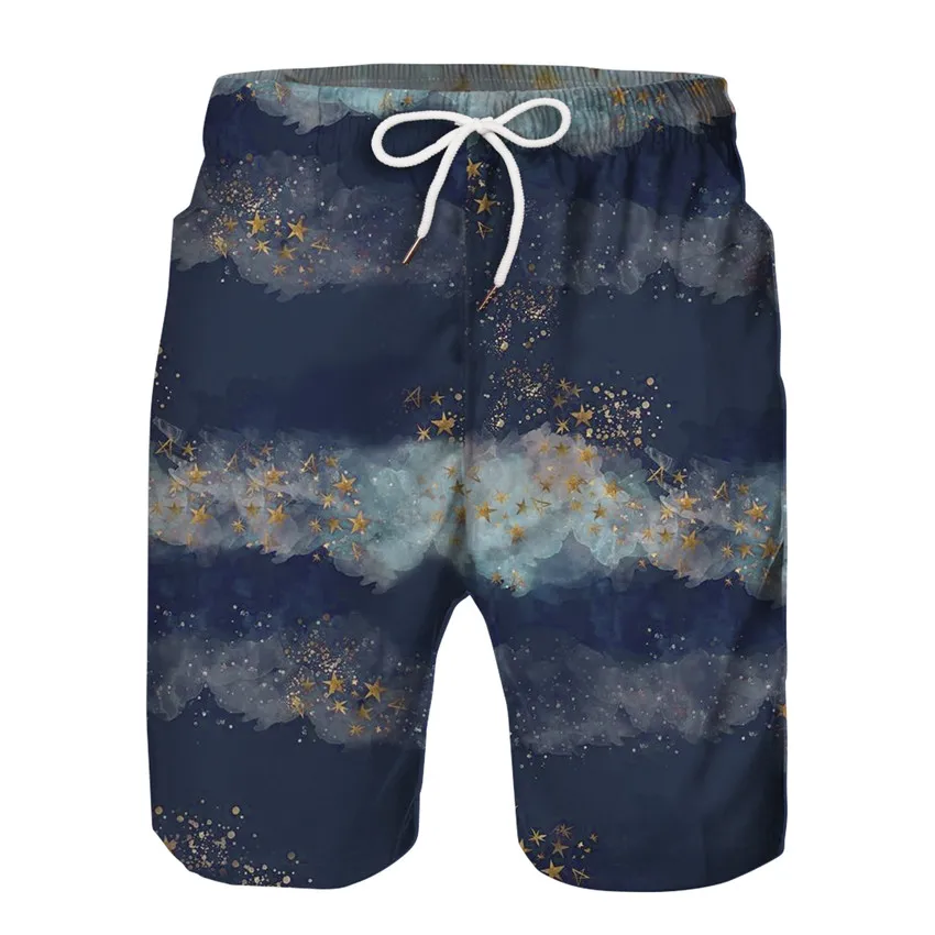 

KISSQIQI Men Beach Shorts Pants 3D Prinetd Funny Men's Short Pant Casual Fashion Summer Male Pants Maximum Asian Size m-2XL